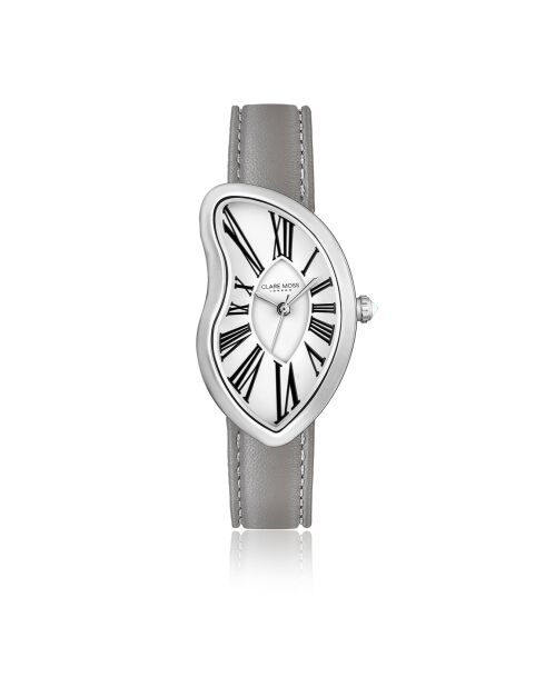 Montre Femme Old Money en Cuir grise