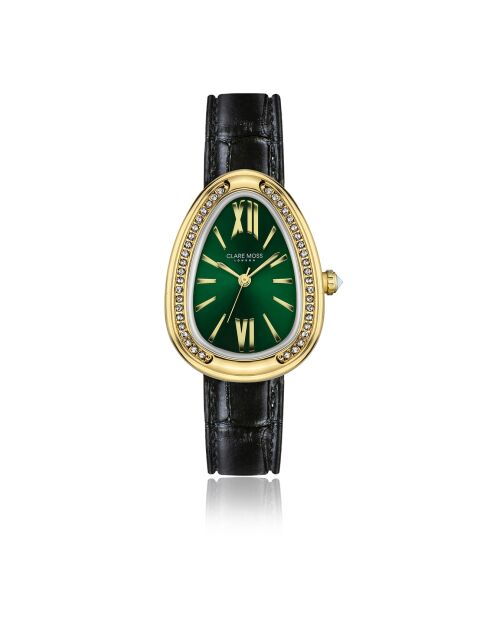 Montre Femme Vintage en Cuir noire