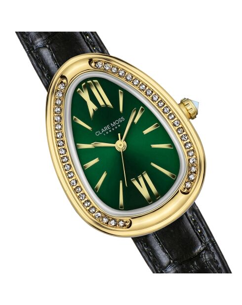 Montre Femme Vintage en Cuir noire