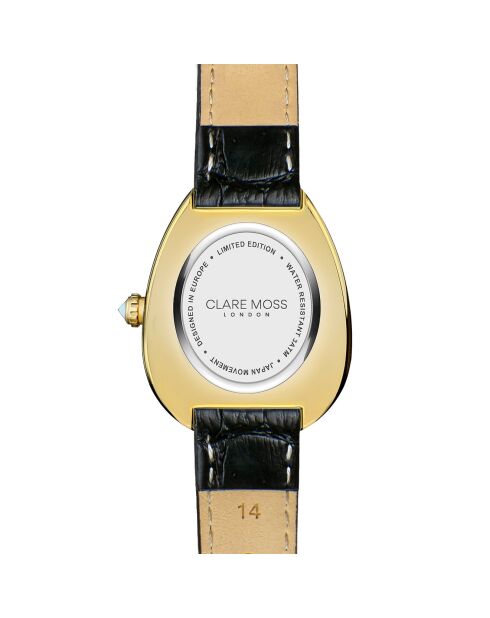 Montre Femme Vintage en Cuir noire