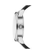 Montre Homme Lyon en Cuir effet croco noire