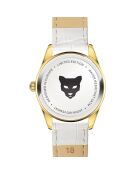 Montre Femme Tirana en Cuir effet croco blanche