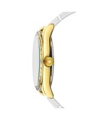 Montre Femme Tirana en Cuir effet croco blanche