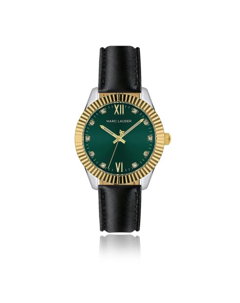 Montre Femme Aires en Cuir noire