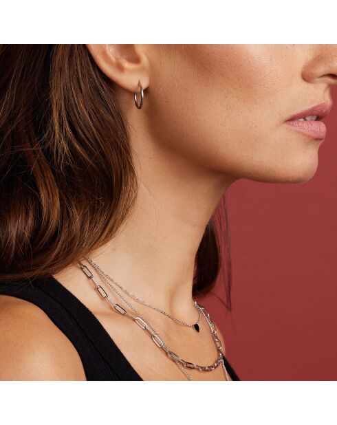 Boucles d'oreilles Tivoli en Acier argentées