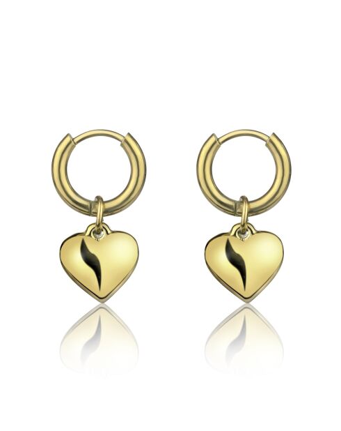 Boucles d'oreilles Viterbo en Acier dorées
