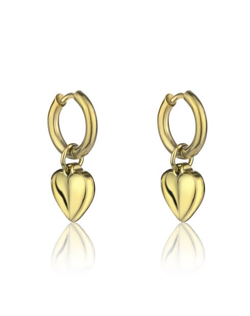 Boucles d'oreilles Viterbo en Acier dorées