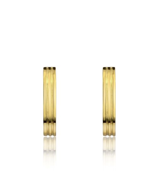 Boucles d'oreilles Gaeta en Acier dorées