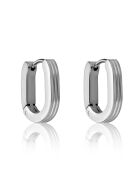 Boucles d'oreilles Gaeta en Acier argentées