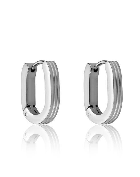 Boucles d'oreilles Gaeta en Acier argentées