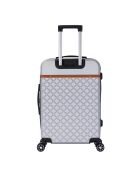 Valise Cabine 4 roues doubles Odeon 55 cm argentée