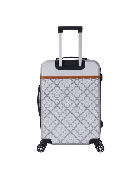 Valise Cabine 4 roues doubles Odeon 55 cm argentée
