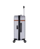 Valise Cabine 4 roues doubles Odeon 55 cm argentée