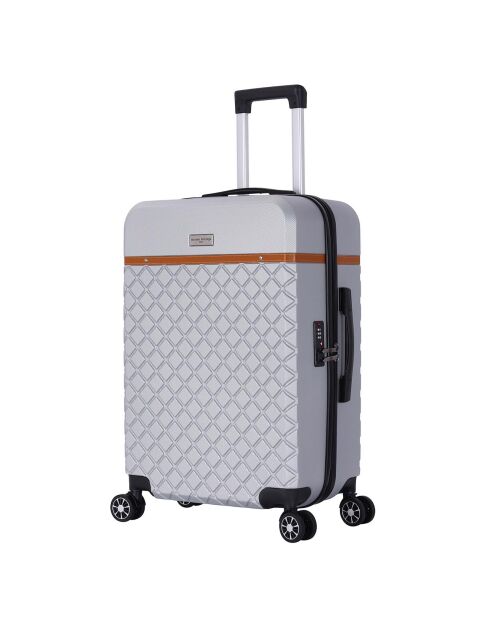 Valise Cabine 4 roues doubles Odeon 55 cm argentée