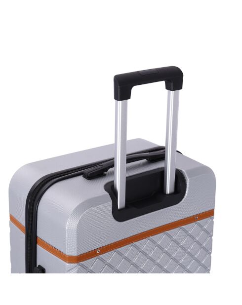 Valise Cabine 4 roues doubles Odeon 55 cm argentée
