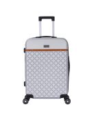 Valise Moyen Séjour 4 roues doubles Odeon 65 cm argentée