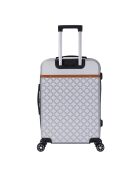 Valise Moyen Séjour 4 roues doubles Odeon 65 cm argentée
