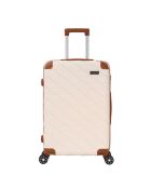 Valise Moyen Séjour 4 roues doubles St Germ 65 cm crème
