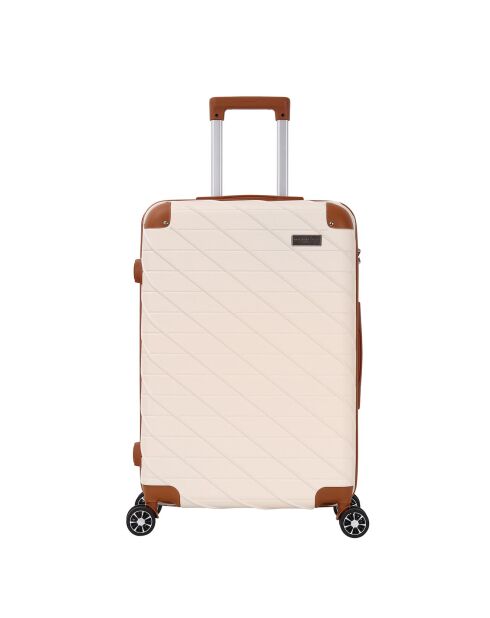 Valise Moyen Séjour 4 roues doubles St Germ 65 cm crème