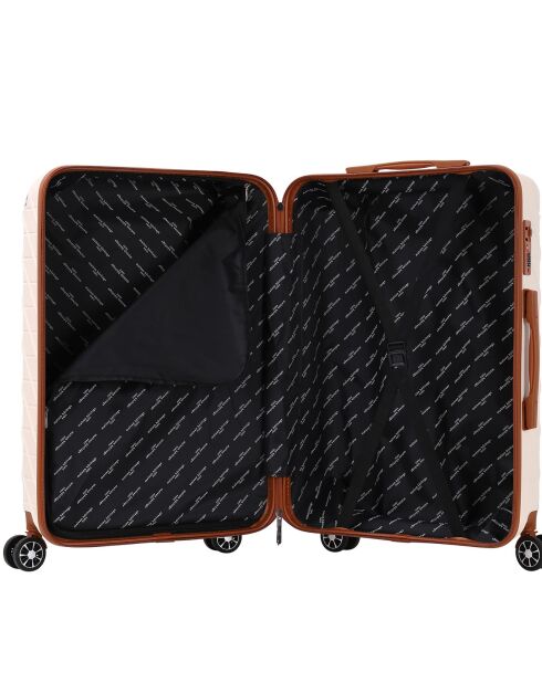 Valise Moyen Séjour 4 roues doubles St Germ 65 cm crème