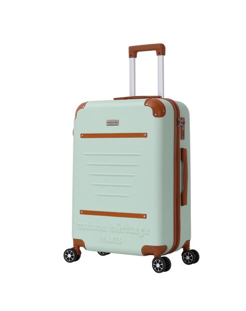 Valise Moyen Séjour 4 roues doubles Trocadéro 65 cm vert amande