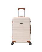 Valise Long Séjour 4 roues doubles Madeleine 75 cm crème