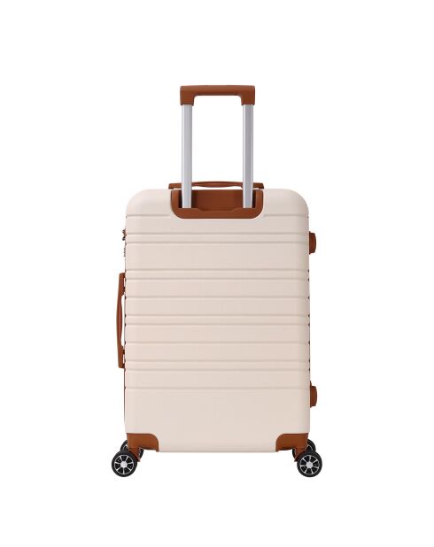 Valise Long Séjour 4 roues doubles Madeleine 75 cm crème