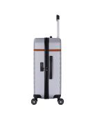 Valise Long Séjour 4 roues doubles Odeon 75 cm argentée