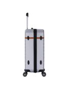 Valise Long Séjour 4 roues doubles Odeon 75 cm argentée