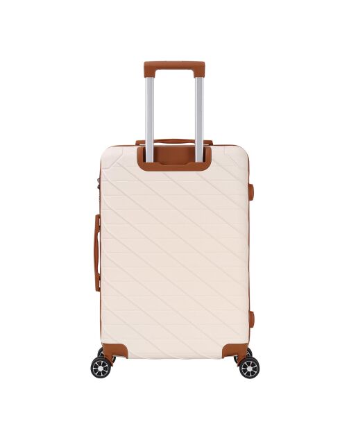 Valise Long Séjour 4 roues doubles St Germ 75 cm crème