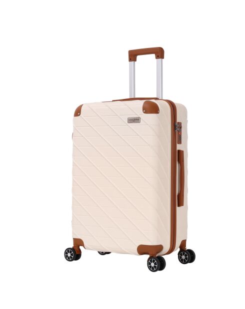 Valise Long Séjour 4 roues doubles St Germ 75 cm crème