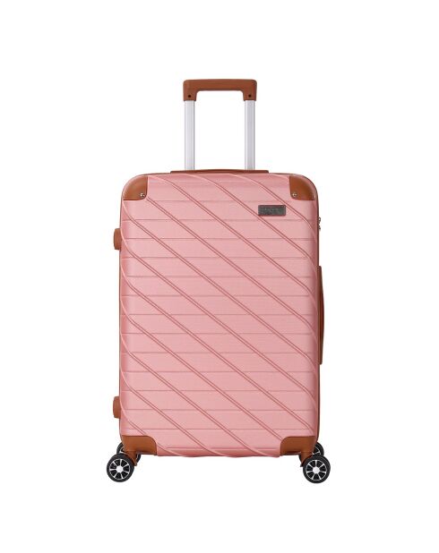 Valise Long Séjour 4 roues doubles St Germ 75 cm rose doré