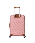 Valise Long Séjour 4 roues doubles St Germ 75 cm rose doré