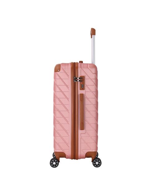 Valise Long Séjour 4 roues doubles St Germ 75 cm rose doré