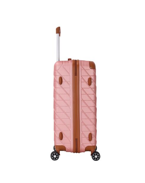 Valise Long Séjour 4 roues doubles St Germ 75 cm rose doré