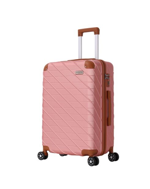 Valise Long Séjour 4 roues doubles St Germ 75 cm rose doré