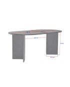 Table à manger Sablin noyer - 180x75x89.5 cm