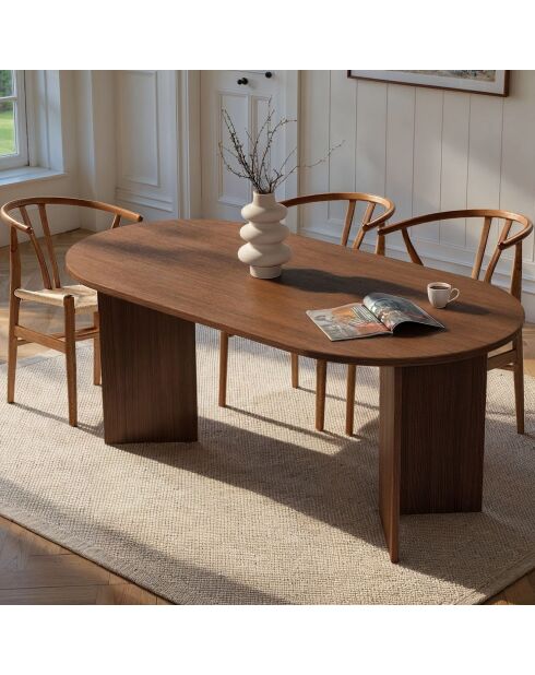 Table à manger Sablin noyer - 180x75x89.5 cm