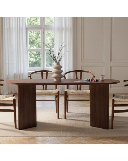Table à manger Sablin noyer - 180x75x89.5 cm
