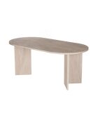 Table à manger Sablin travertin - 180x75x89.5 cm