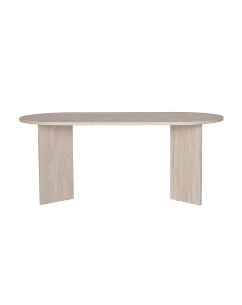 Table à manger Sablin travertin - 180x75x89.5 cm