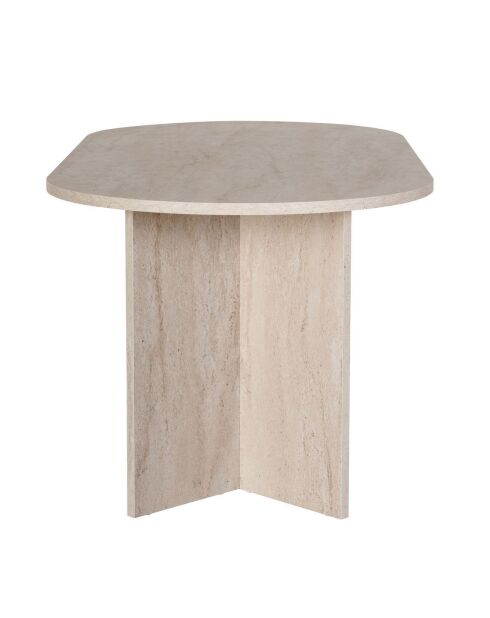 Table à manger Sablin travertin - 180x75x89.5 cm