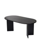 Table à manger Sablin bois noir - 180x75x89.5 cm