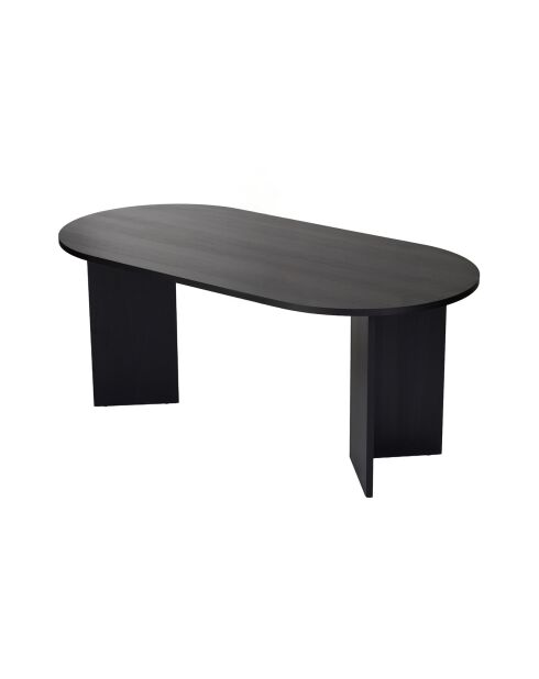 Table à manger Sablin bois noir - 180x75x89.5 cm