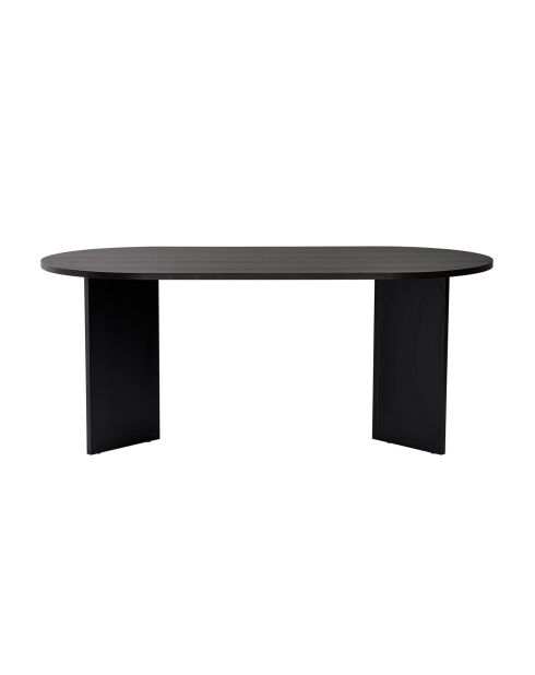 Table à manger Sablin bois noir - 180x75x89.5 cm