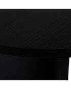 Table à manger Sablin bois noir - 180x75x89.5 cm