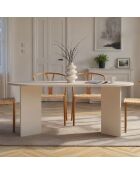 Table à manger Sablin bois blanc - 180x75x89.5 cm