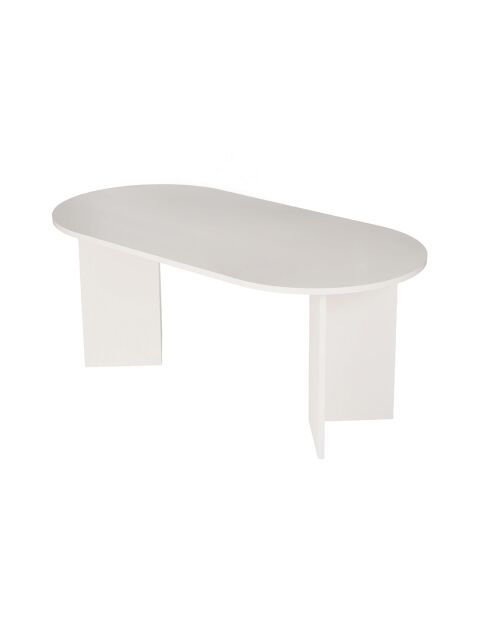 Table à manger Sablin bois blanc - 180x75x89.5 cm