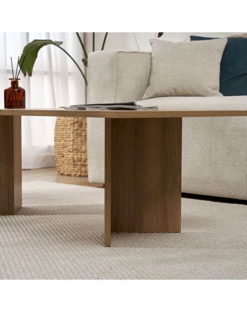 Table basse Sabin chêne - 119x40x60 cm