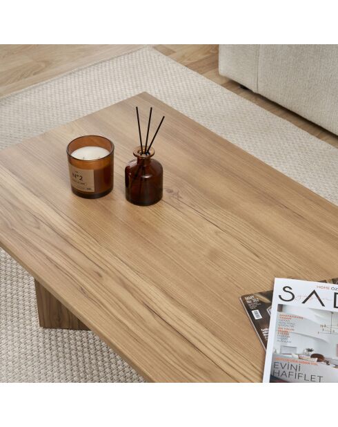 Table basse Sabin chêne - 119x40x60 cm